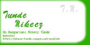 tunde mikecz business card